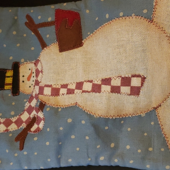 Appliqued Snowman Christmas Stocking - Picture 4 of 11
